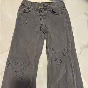 Gray Star-Embellished kid Jeans